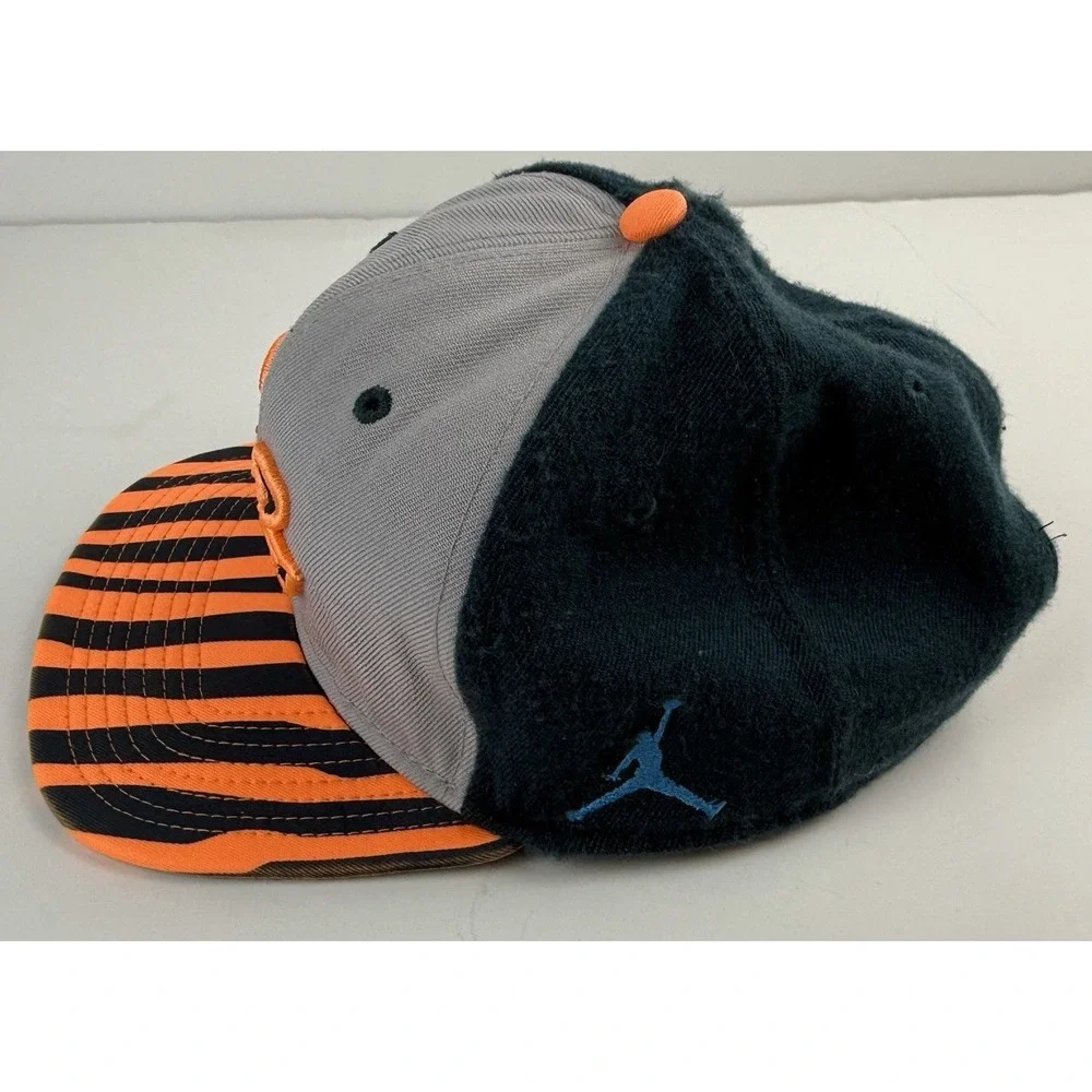 Air Jordan Tiger Strip Jumpman Snapback Embroidered #23 Hat Cap Teal/Orange/Gray